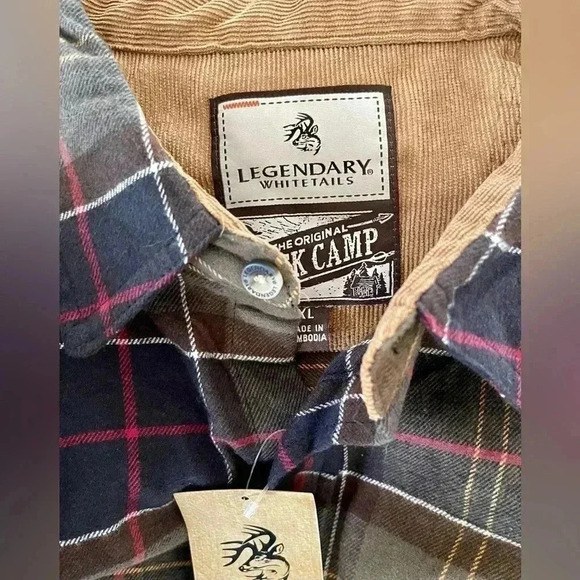 Legendary Whitetails | Men’s XL | Buck Camp Flannel | Huntsman Plaid - Picture 4 of 4